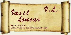 Vasil Lončar vizit kartica